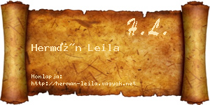 Hermán Leila névjegykártya